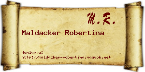 Maldacker Robertina névjegykártya